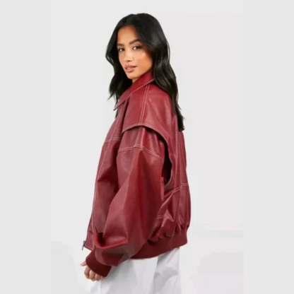 Crimson Faye™ - Leather Jacket